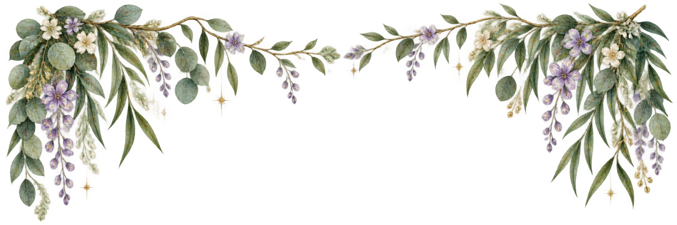 Hanging foliage garland canopy